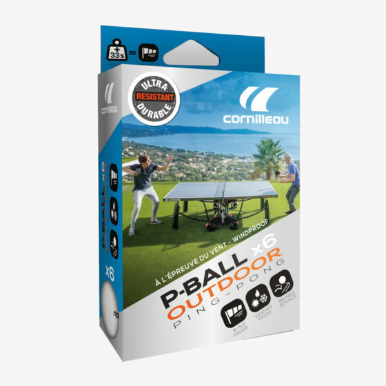 Lauatennisepallid Cornilleau Outdoor 6 tk/karp valge