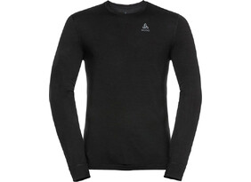 Meeste soojapesu särk Odlo MERINO 200 Crew neck l/s M must