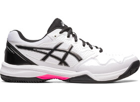 Meeste tennisejalatsid Asics Gel-Dedicate 7 Clay valge/must