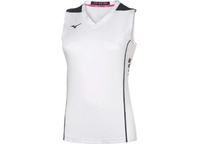 Naiste treeningsärk Mizuno Hex Rect NS Shirt valge sinine