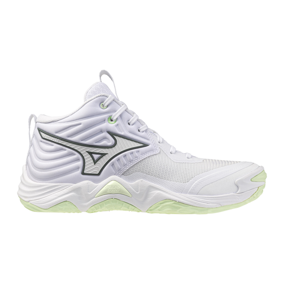 Võrkpallijalatsid Mizuno WAVE MOMENTUM ELITE MID valge/heleroheline