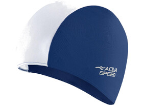 Ujumismüts Aqua Speed Polyester Cap tekstiilist tumesinine/valge