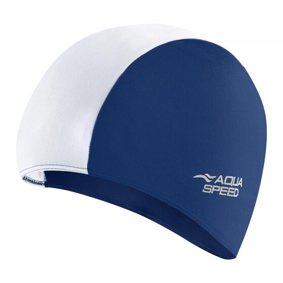 Ujumismüts Aqua Speed Polyester Cap tekstiilist tumesinine/valge