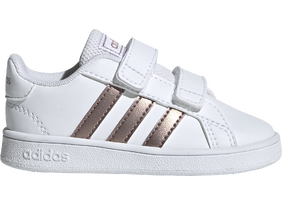Laste vabaajajalatsid adidas GRAND COURT I valge/pronks