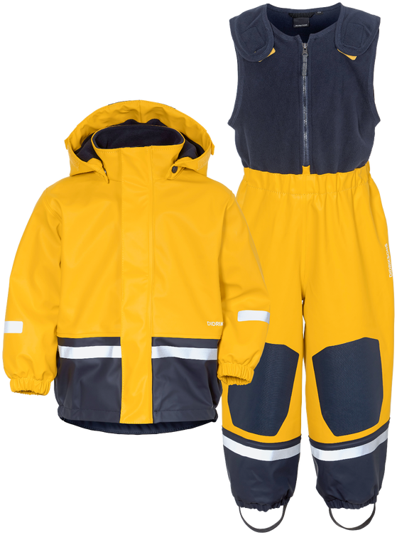 Vihmariiete komplekt Didriksons Boardman Kids Set kollane