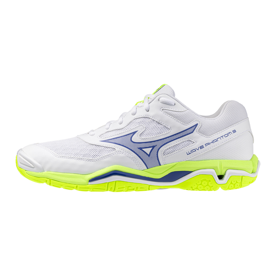 Käsipallijalatsid Mizuno WAVE PHANTOM 3(U) valge/kollane/sinine