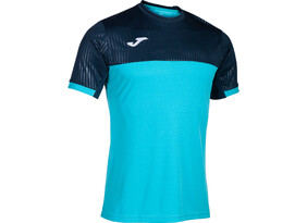 Meeste treeningsärk Joma SHIRT SHORT SLEEVE MAN MONTREAL FLUORESCENT helesinine/tumesinine